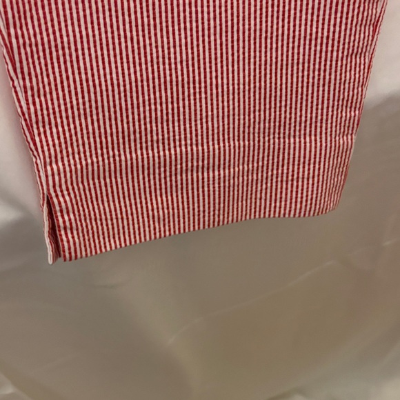 Talbots Striped Pink Crop Pants - Picture 3 of 7